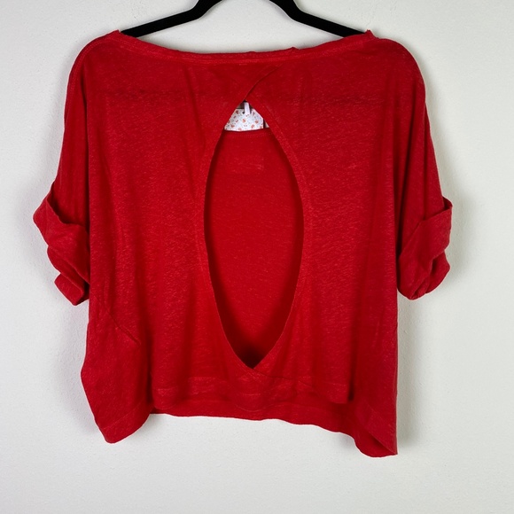 Free People Sweet Surprise Linen Blend Tee - Picture 5 of 9